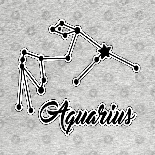 Aquarius Zodiac Constellation Design by Pikmi